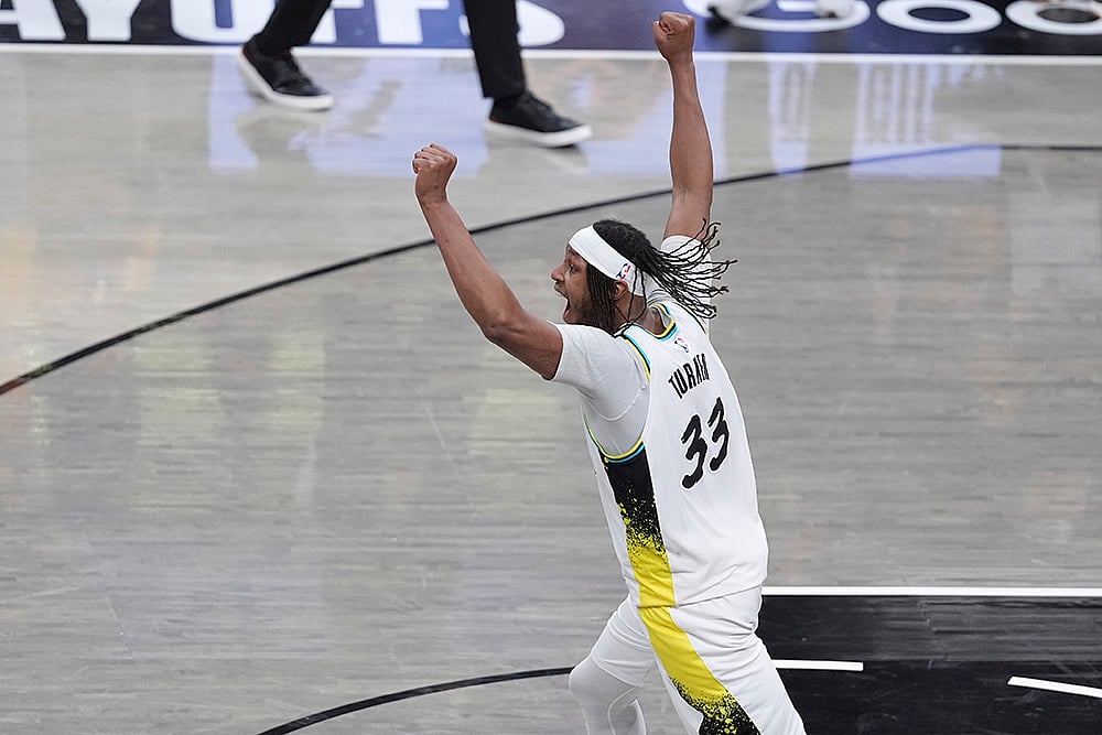 NBA Basketball 2024-25 Playoffs Round 1 Indiana Pacers vs Milwaukee Bucks: Myles Turner 