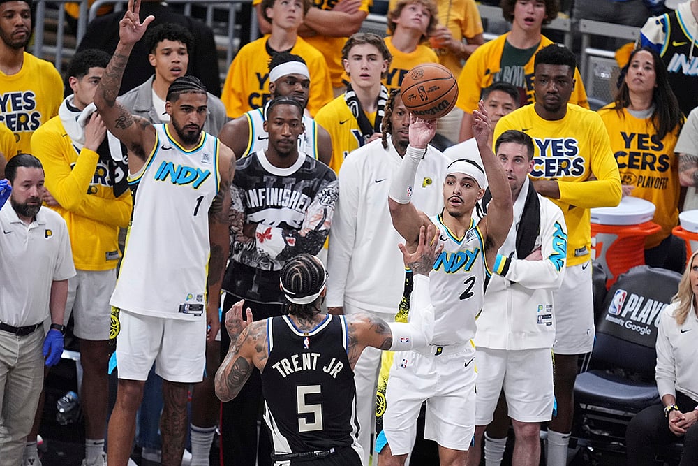 NBA Basketball 2024-25 Playoffs Round 1 Indiana Pacers vs Milwaukee Bucks: Andrew Nembhard 