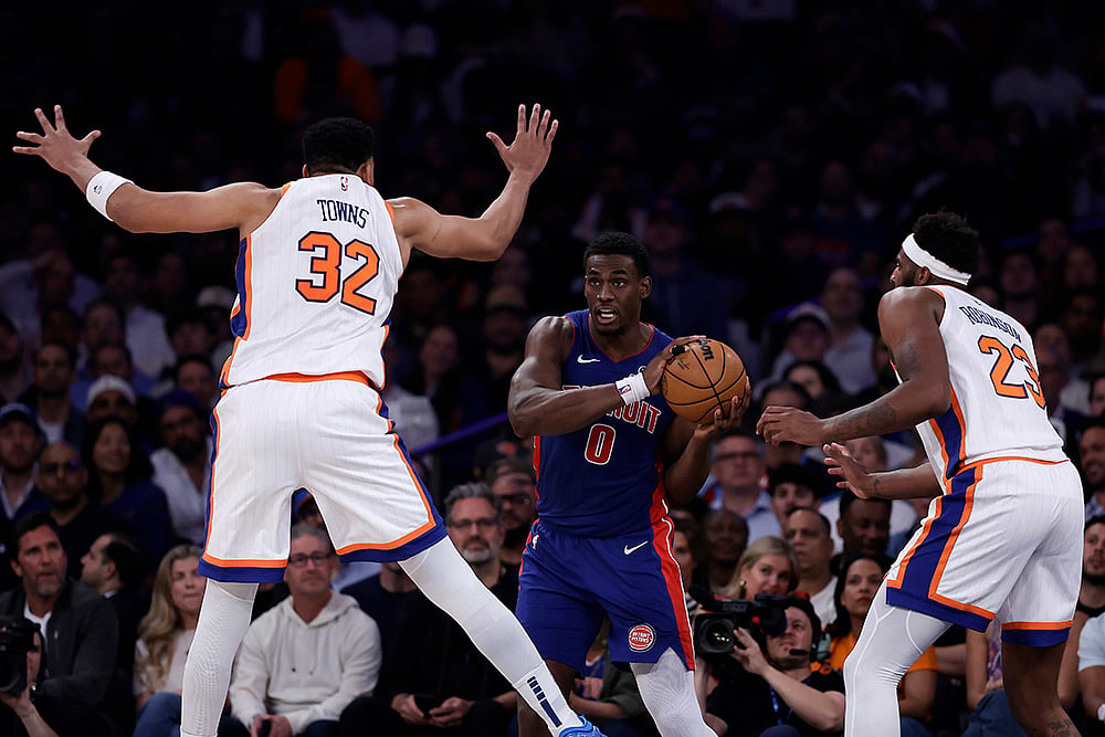 NBA Basketball 2024-25 Playoffs Round 1 Detroit Pistons vs New York Knicks: Jalen Duren