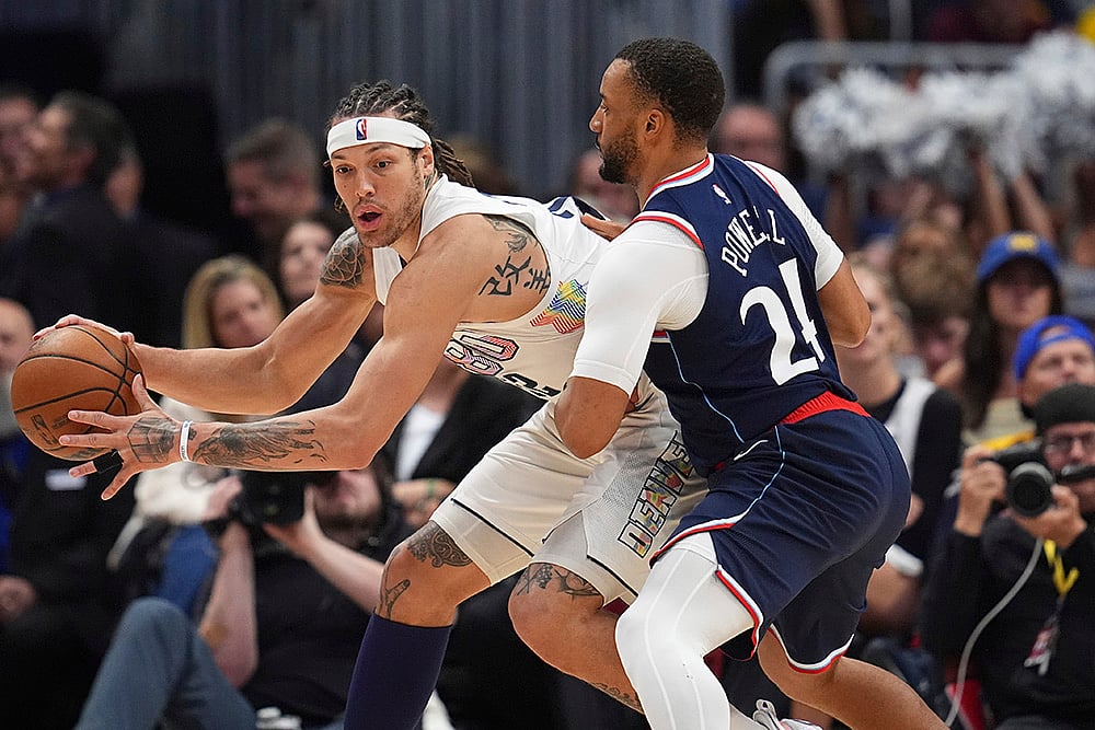 NBA Basketball 2024-25 Playoffs Round 1 Los Angeles Clippers vs Denver Nuggets: Aaron Gordon