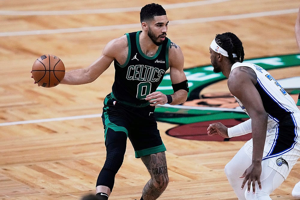 NBA Basketball 2024-25 Playoffs Round 1 Orlando Magic vs Boston Celtics:  Jayson Tatum 