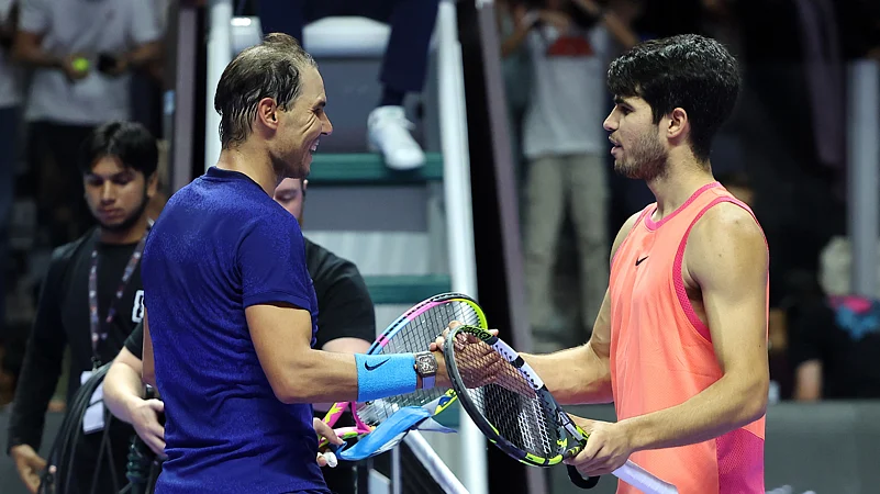 Rafael Nadal and Carlos Alcaraz