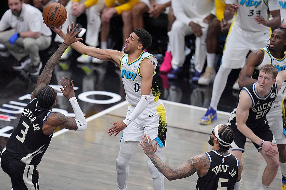 NBA Basketball 2024-25 Playoffs Round 1 Indiana Pacers vs Milwaukee Bucks: Tyrese Haliburton