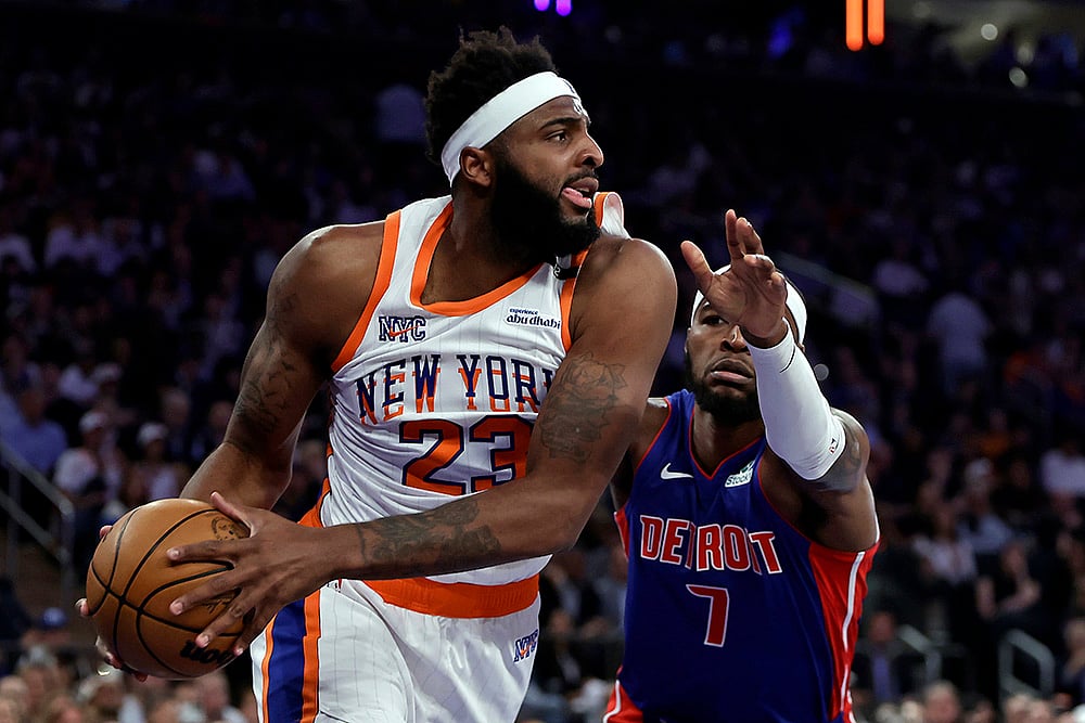 NBA Basketball 2024-25 Playoffs Round 1 Detroit Pistons vs New York Knicks: 