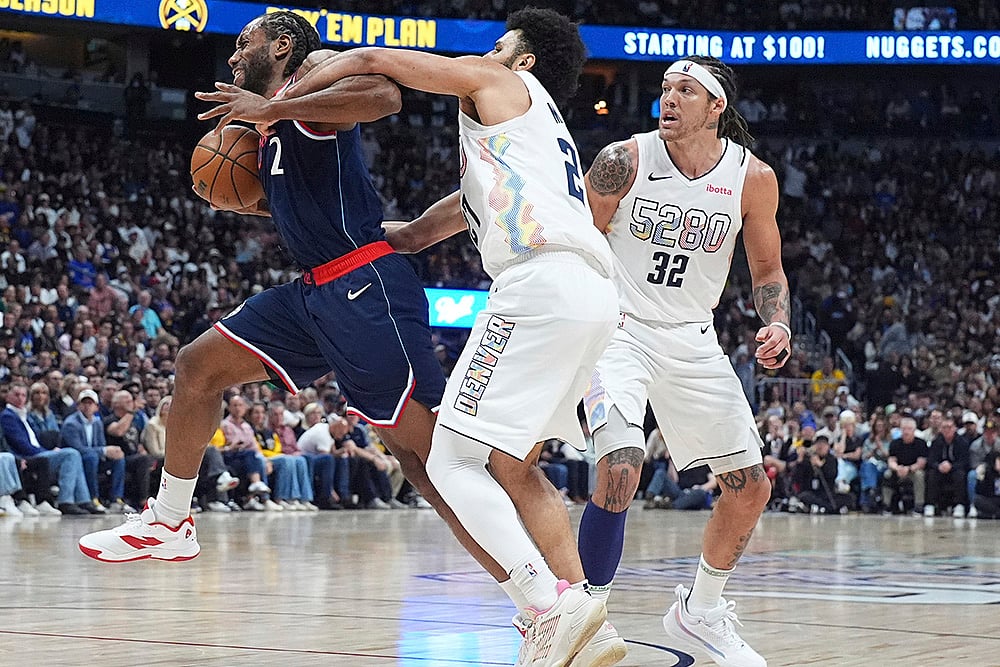 NBA Basketball 2024-25 Playoffs Round 1 Los Angeles Clippers vs Denver Nuggets: Kawhi Leonard