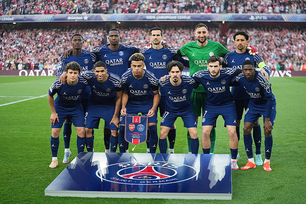 Britan Soccer Champions League UCL semifinal first leg Arsenal vs PSG_2