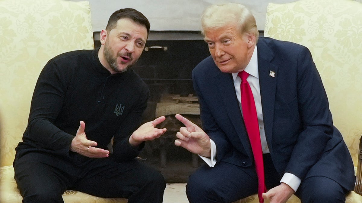 AP : Ukrainian President Volodymyr Zelenskyy holds meeting with US President Donald Trump at White House In February