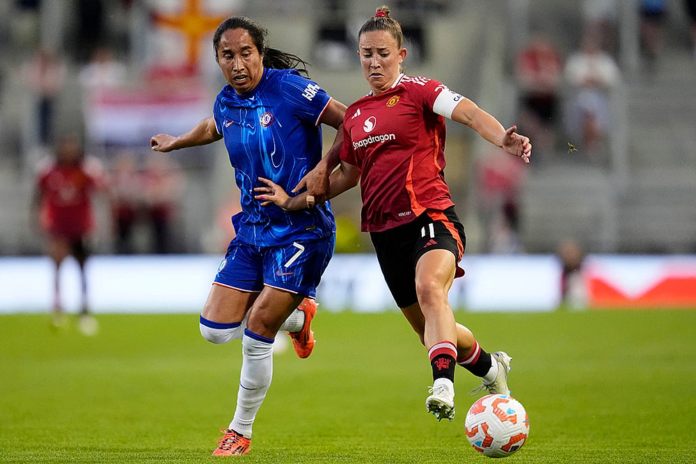 Britain Soccer Womens Super League Chelsea vs Manchester United: Mayra Ramirez