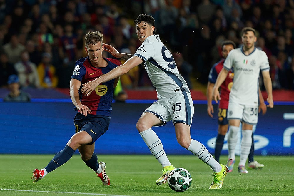 UEFA Champions League 2024-25 Semi-final FC Barcelona vs Inter Milan: Dani Olmo