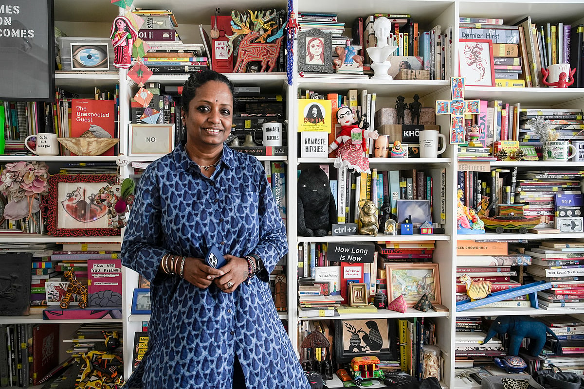  Photo: Vikram Sharma for Outlook India 
 : Mithu Sen in her studio in Faridabad