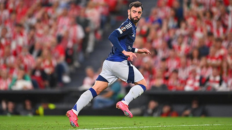 Athletic Bilbao vs Manchester United Europa League Bruno Fernandes AP photo