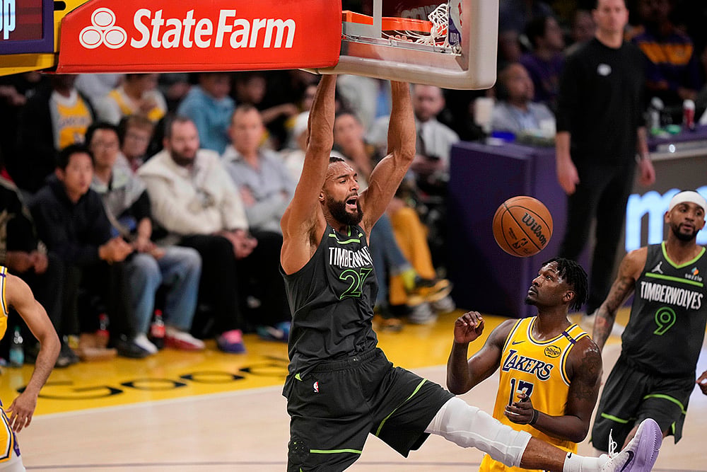 NBA 2024-25 Playoffs Game 5 Minnesota Timberwolves vs Los Angeles Lakers: Rudy Gobert