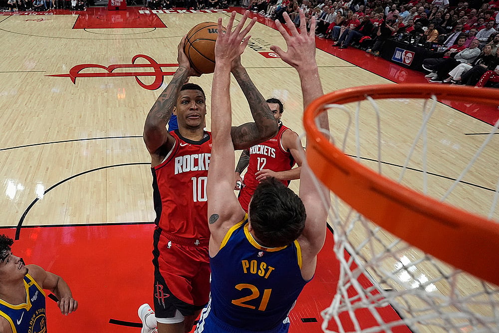 NBA 2024-25 Playoffs Game 5 Houston Rockets vs Golden State Warriors: Jabari Smith Jr.