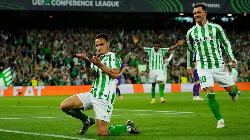 Real Betis vs Fiorentina Conference League Antony goal AP photo