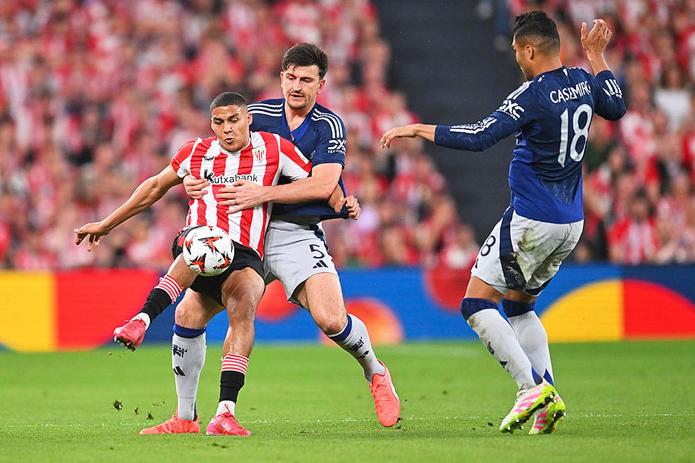 Spain Soccer Europa League Semi-Final match Athletic Bilbao vs Manchester United: Maroan Sannadi