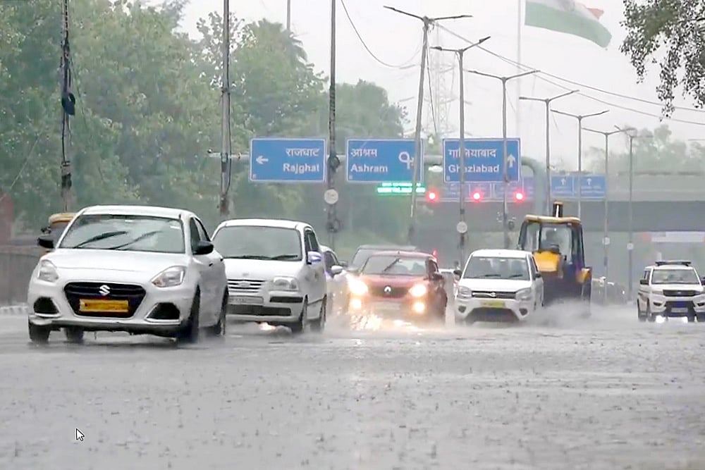 NCR Weather: Waterlogging due to Heavy Rains in Delhi,