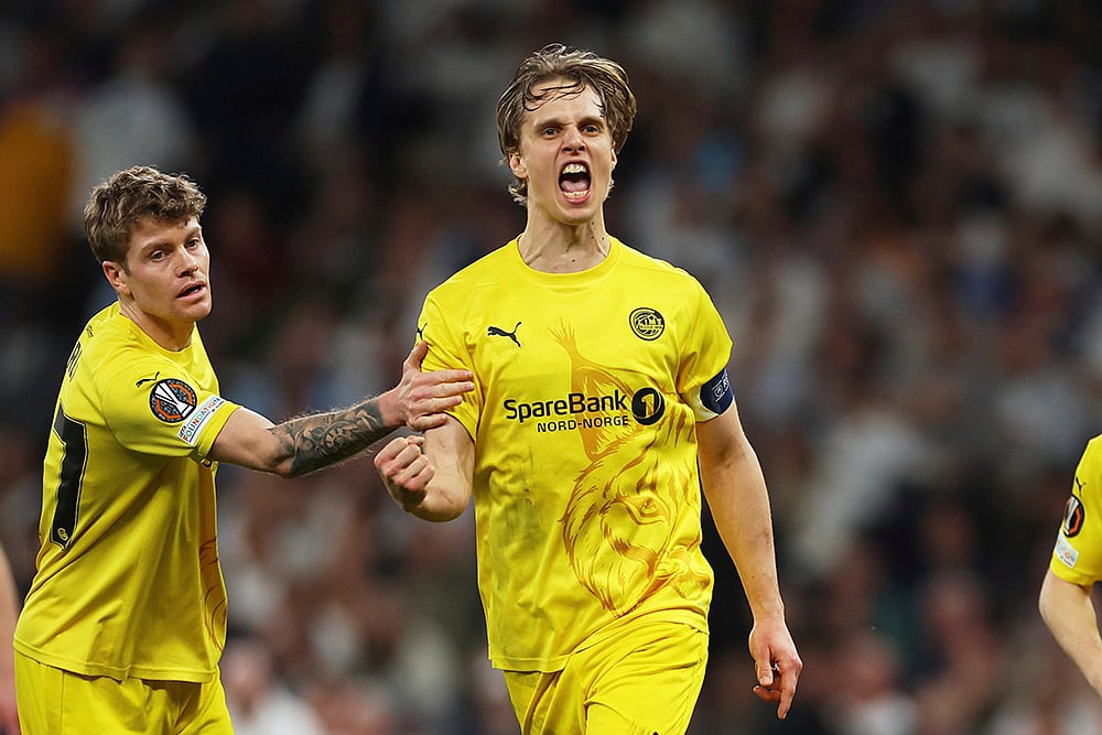 Britain Soccer Europa League 2024-25 semi-final Tottenham Hotspur vs Bodo/Glimt: Ulrik Saltnes