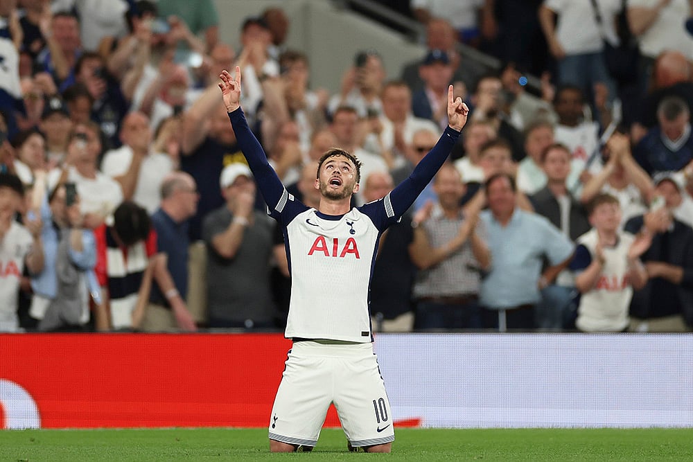 Britain Soccer Europa League 2024-25 semi-final Tottenham Hotspur vs Bodo/Glimt: James Maddison