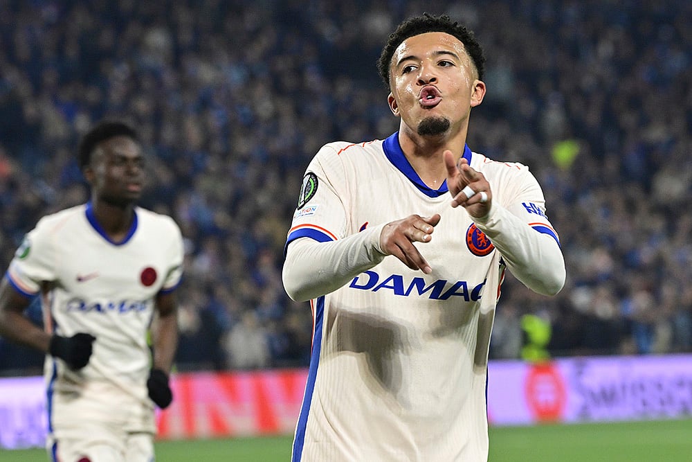 Sweden Soccer UEFA Conference Legue 2024-25 Djurgarden vs Chelsea: Jadon Sancho