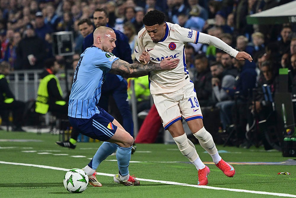 Sweden Soccer UEFA Conference Legue 2024-25 Djurgarden vs Chelsea: Jadon Sancho