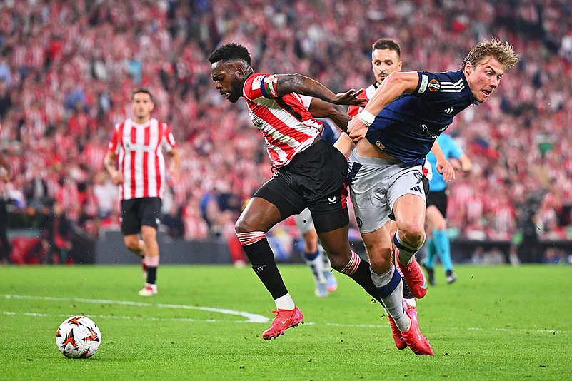 Spain Soccer Europa League Semi-Final match Athletic Bilbao vs Manchester United: Rasmus Hojlund