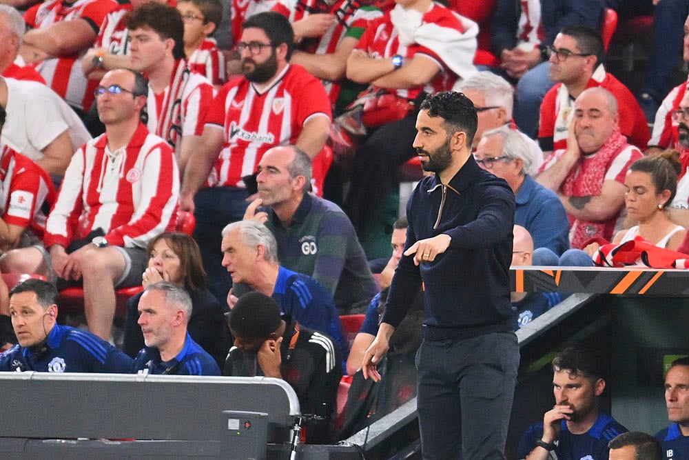 Spain Soccer Europa League Semi-Final match Athletic Bilbao vs Manchester United: Ruben Amorim 