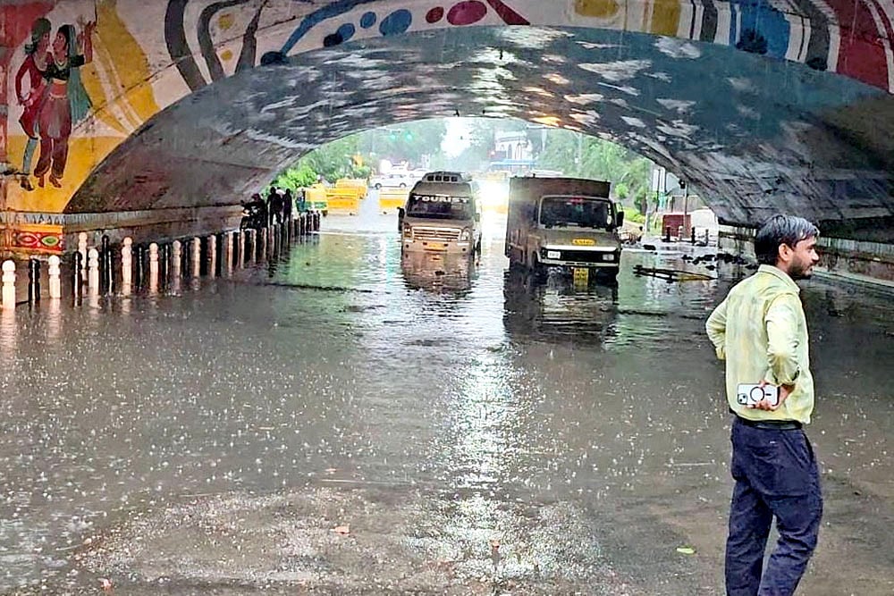 | Photo: PTI : Rains in Delhi