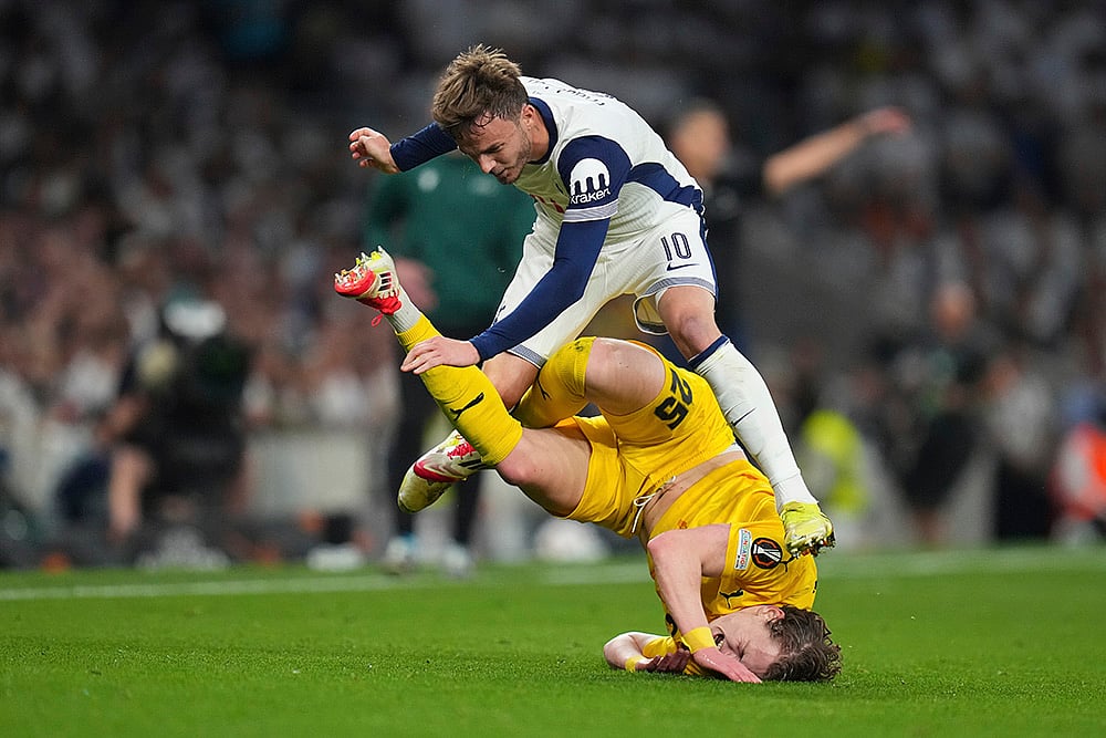 Britain Soccer Europa League 2024-25 semi-final Tottenham Hotspur vs Bodo/Glimt: James Maddison 