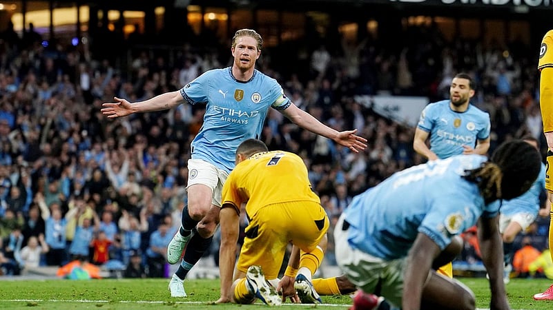 Kevin de Bruyne Manchester City vs Wolves AP photo