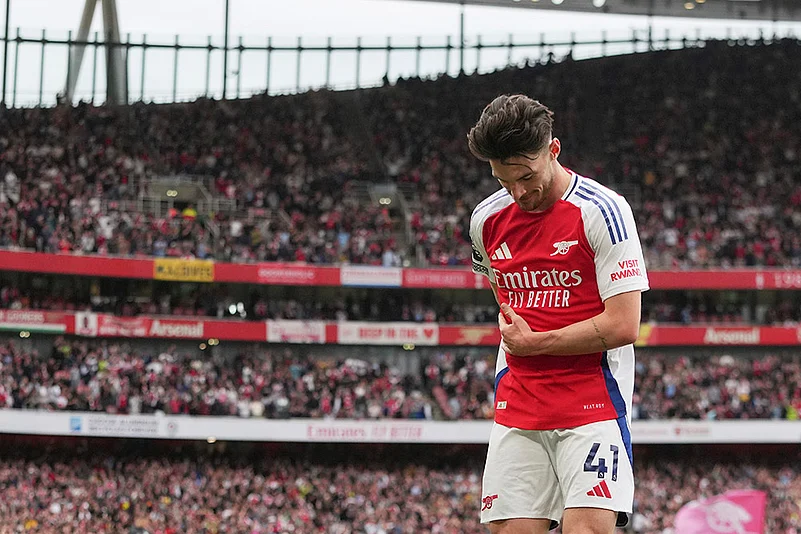 English Premier League soccer Arsenal vs Bournemouth match: Declan Rice