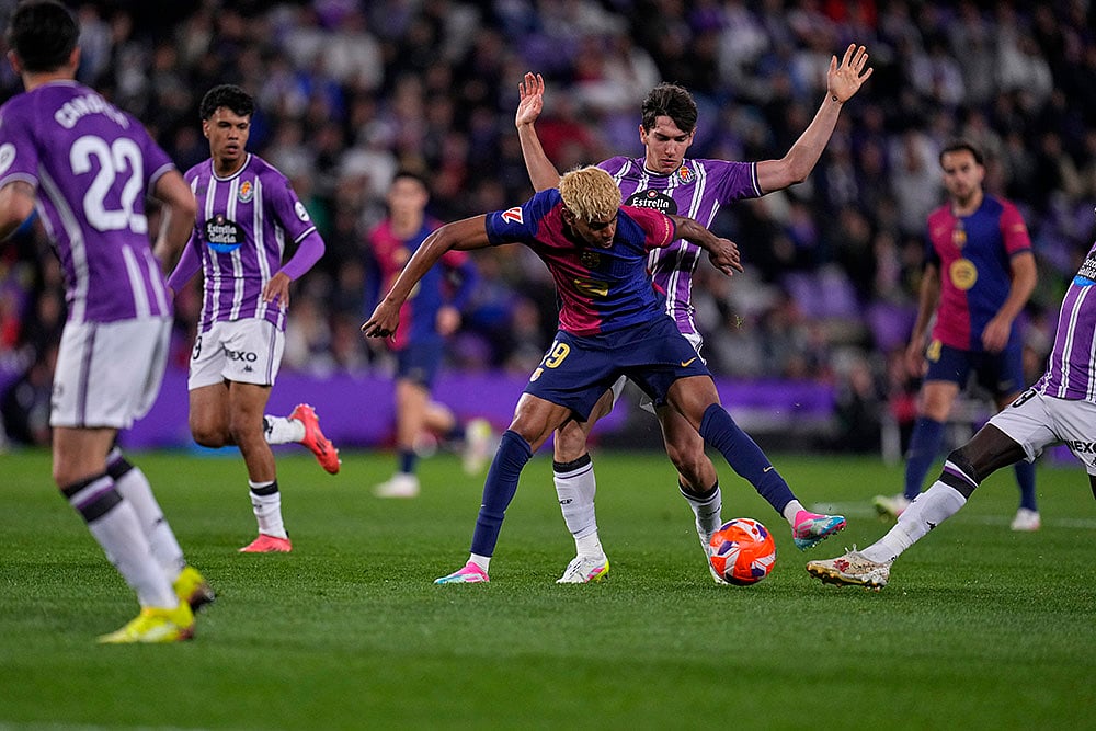 Spain Soccer La Liga Real Valladolid vs Barcelona match: Lamine Yamal