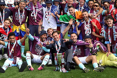 EFL Championship 2024-25: Burnley players with runner-up trophy