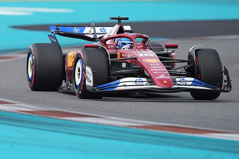 Formula One Miami Grand Prix auto race qualifying session: Charles Leclerc