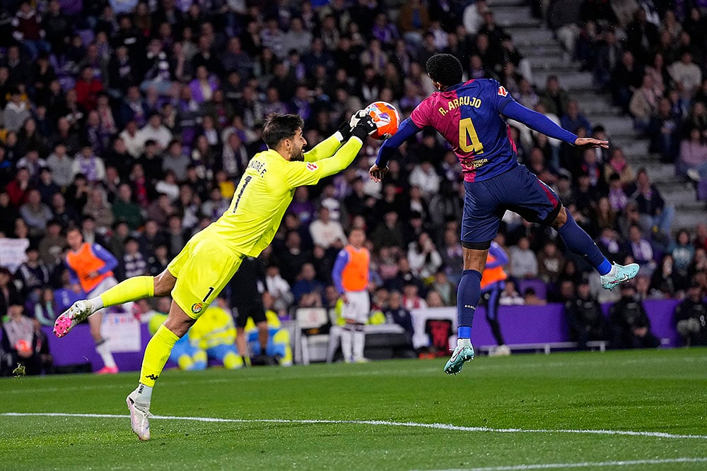Spain Soccer La Liga Real Valladolid vs Barcelona match: Andre Ferreira