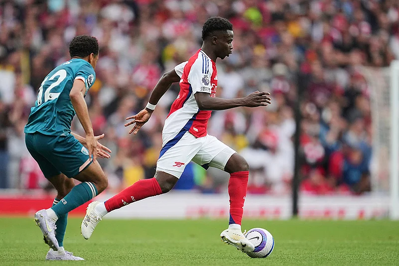 English Premier League soccer Arsenal vs Bournemouth match: Bukayo Saka
