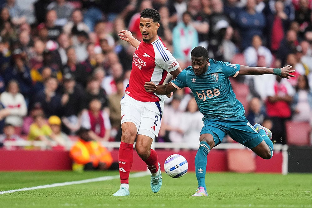 English Premier League soccer Arsenal vs Bournemouth match: William Saliba