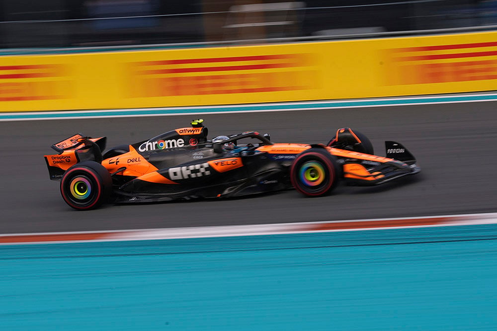 Formula One Miami Grand Prix auto race qualifying session: Lando Norris
