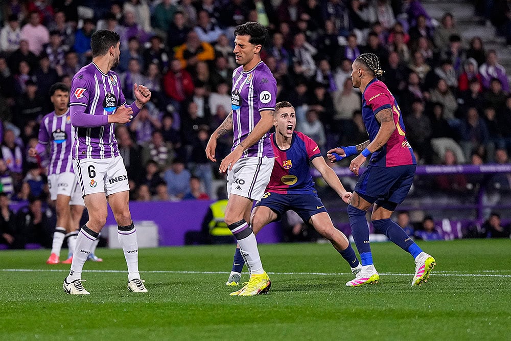 Spain Soccer La Liga Real Valladolid vs Barcelona match: Raphinha