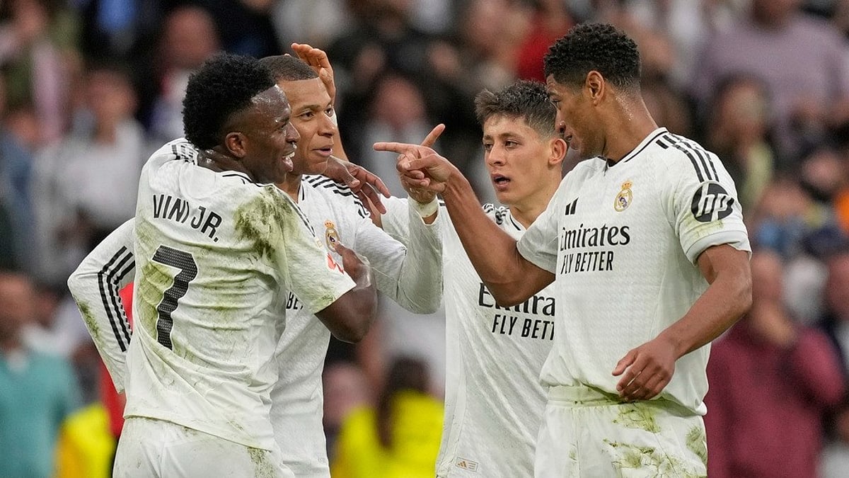 Real Madrid Kylian Mbappe Santiago Bernabeu La Liga AP