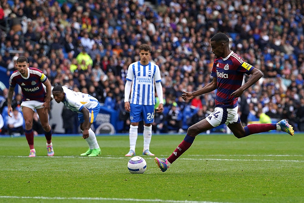 Britain Soccer premier league matchday 35 Brighton and Newcastle United: Alexander Isak