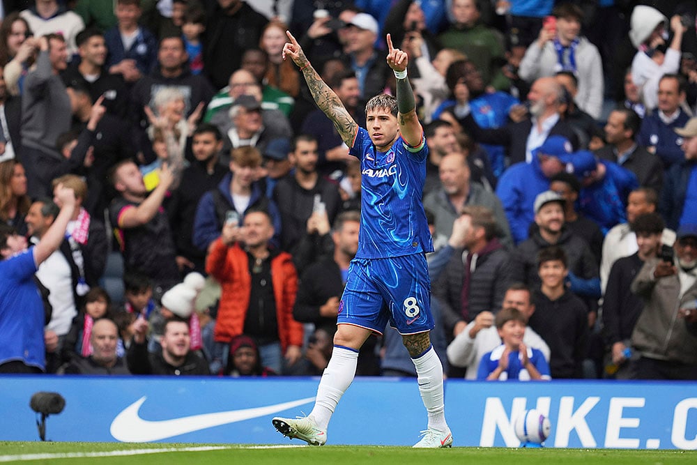 English Premier League soccer Chelsea Vs Liverpool match: Enzo Fernandez 