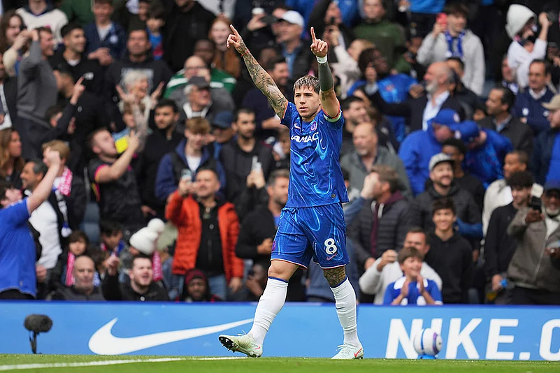 English Premier League soccer Chelsea Vs Liverpool match: Enzo Fernandez