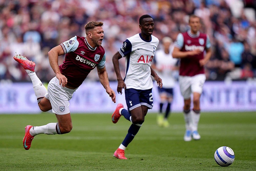 Britain Soccer premier league matchday 35 West Ham United and Tottenham Hotspur: Niclas Fullkrug