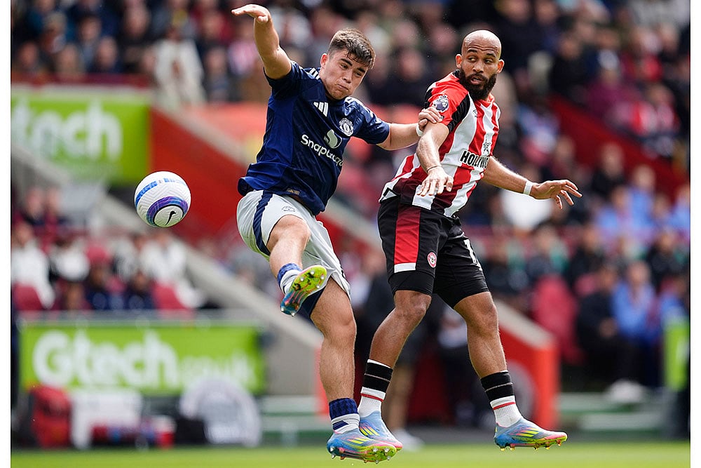 Britain Soccer premier league matchday 35 Brentford and Manchester United: Manuel Ugarte