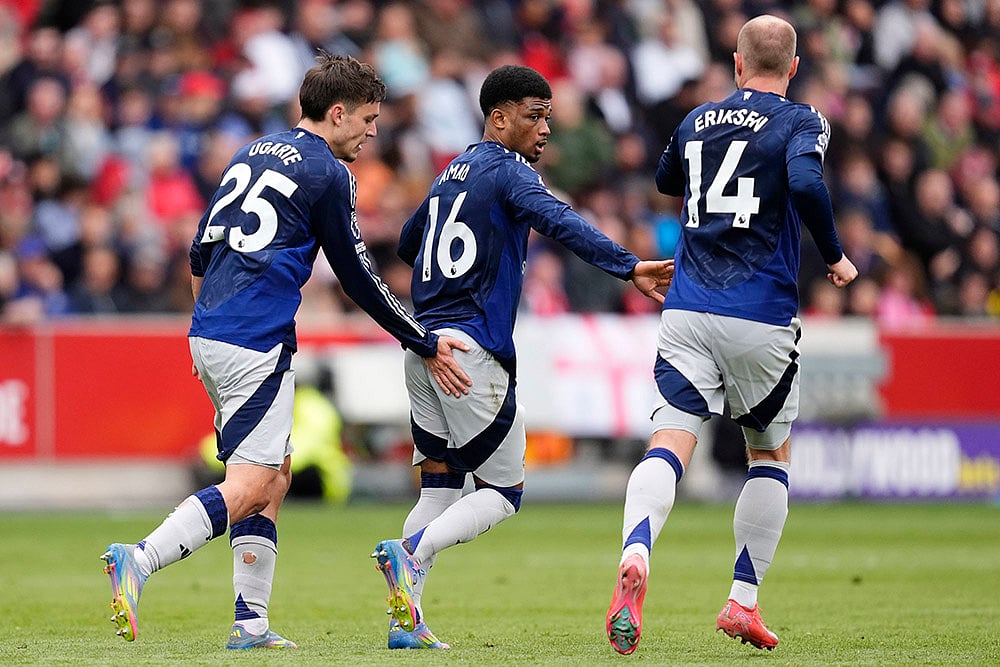 Britain Soccer premier league matchday 35 Brentford and Manchester United: Amad Diallo