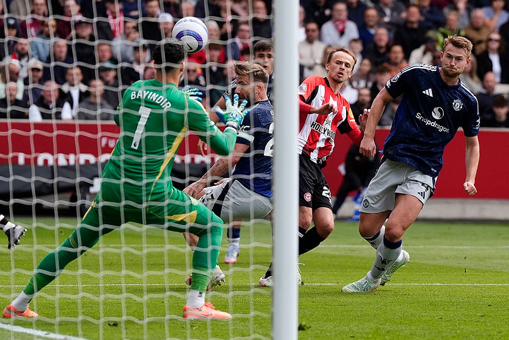 Britain Soccer premier league matchday 35 Brentford and Manchester United: Luke Shaw