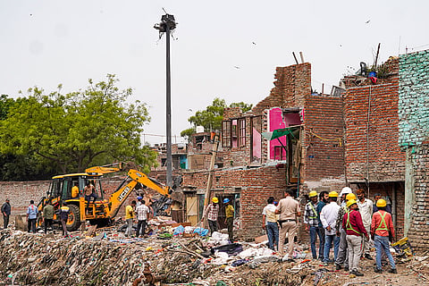 DDA conducts demolition drive in Delhi's Taimur Nagar