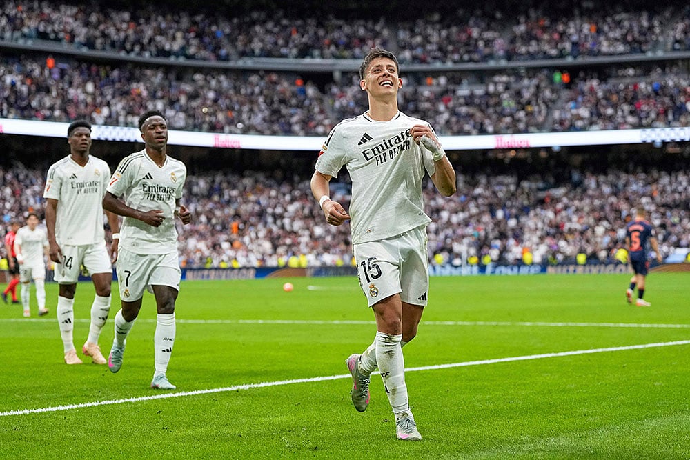 Spanish La Liga soccer Real Madrid vs Celta Vigo: Arda Guler