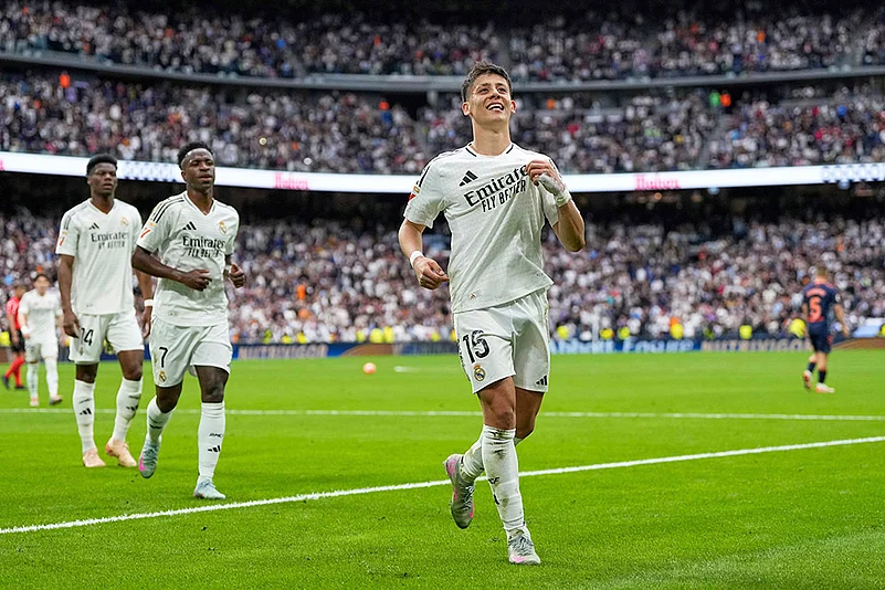 Spanish La Liga soccer Real Madrid vs Celta Vigo: Arda Guler