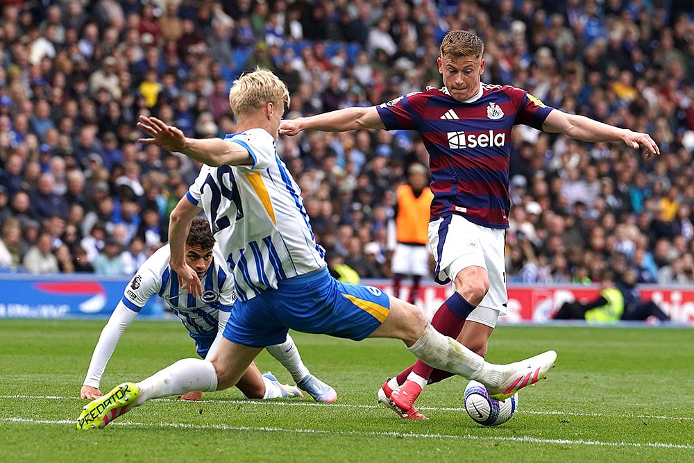 Britain Soccer premier league matchday 35 Brighton and Newcastle United: Jan Paul van Hecke